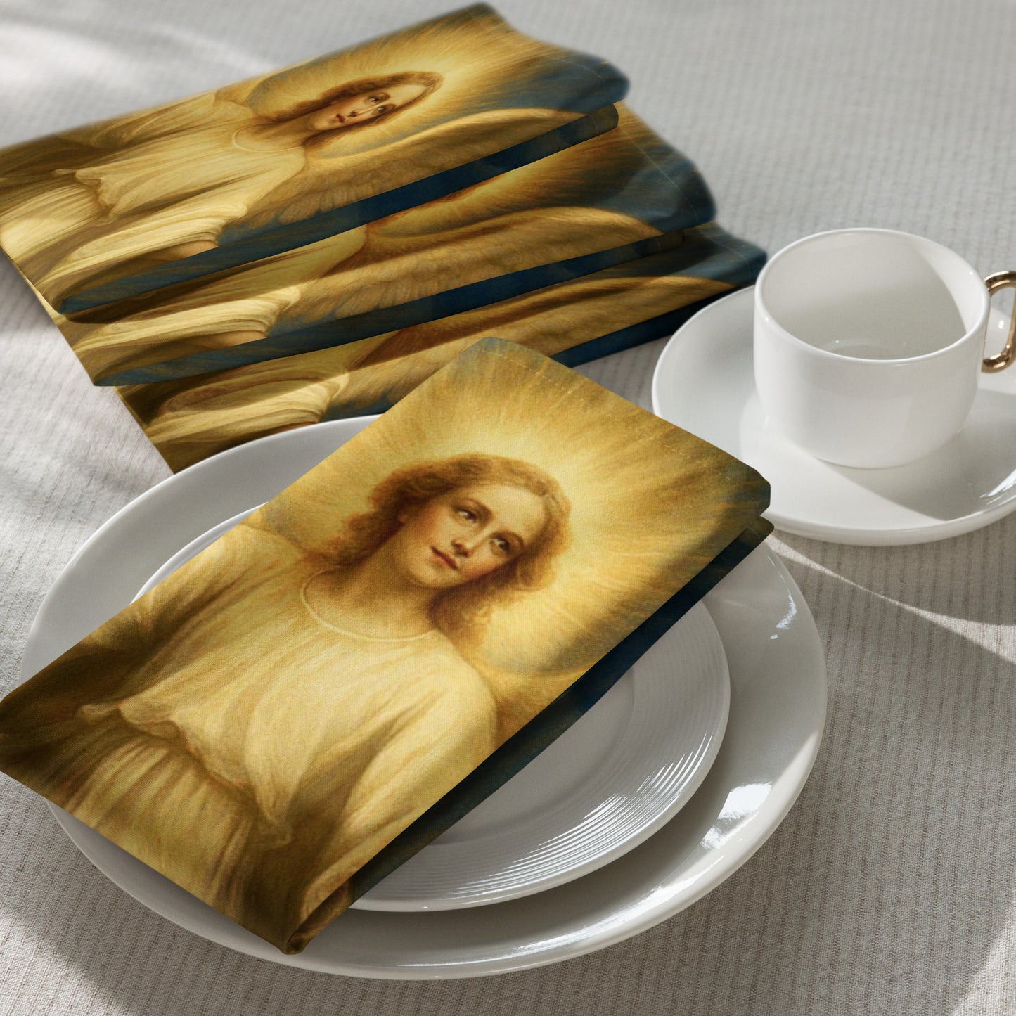 The Angel of The Annunciation ~ Cloth napkin set of 4