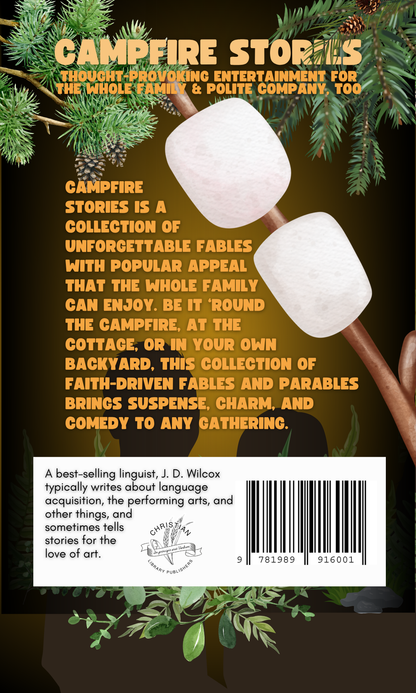 Back cover, Campfire Stories, by JD Wilcox