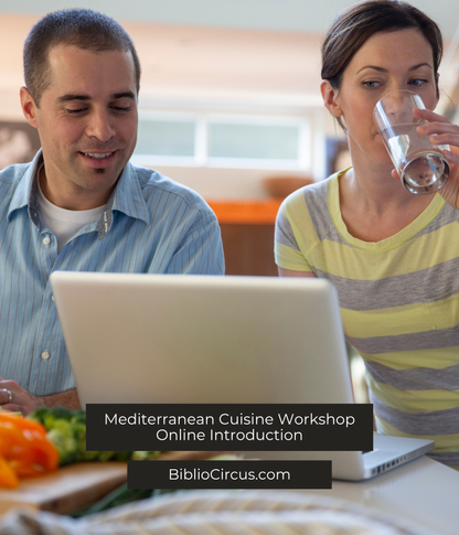 Online Introduction to Mediterranean Cuisine Workshop, couple enjoying a class together