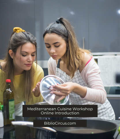 Online Introduction to Mediterranean Cuisine Workshop, two friends checking the pot