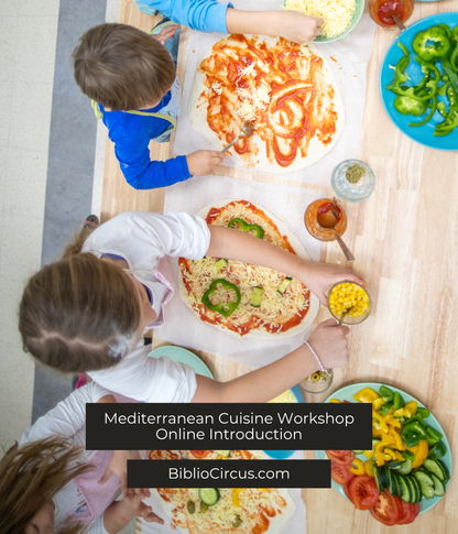 Online Introduction to Mediterranean Cuisine Workshop, kids getting their hands into the cooking