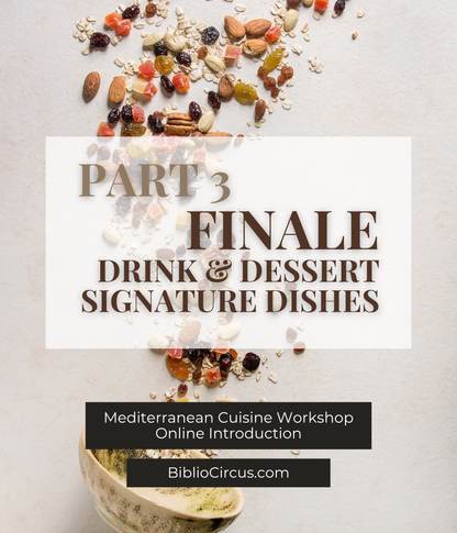 Online Introduction to Mediterranean Cuisine Workshop, Part 3 on a bowl of dried fruit and nuts